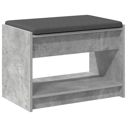 Halbank met kussen met plank Beton Grijs 63 x 38 x 45 cm