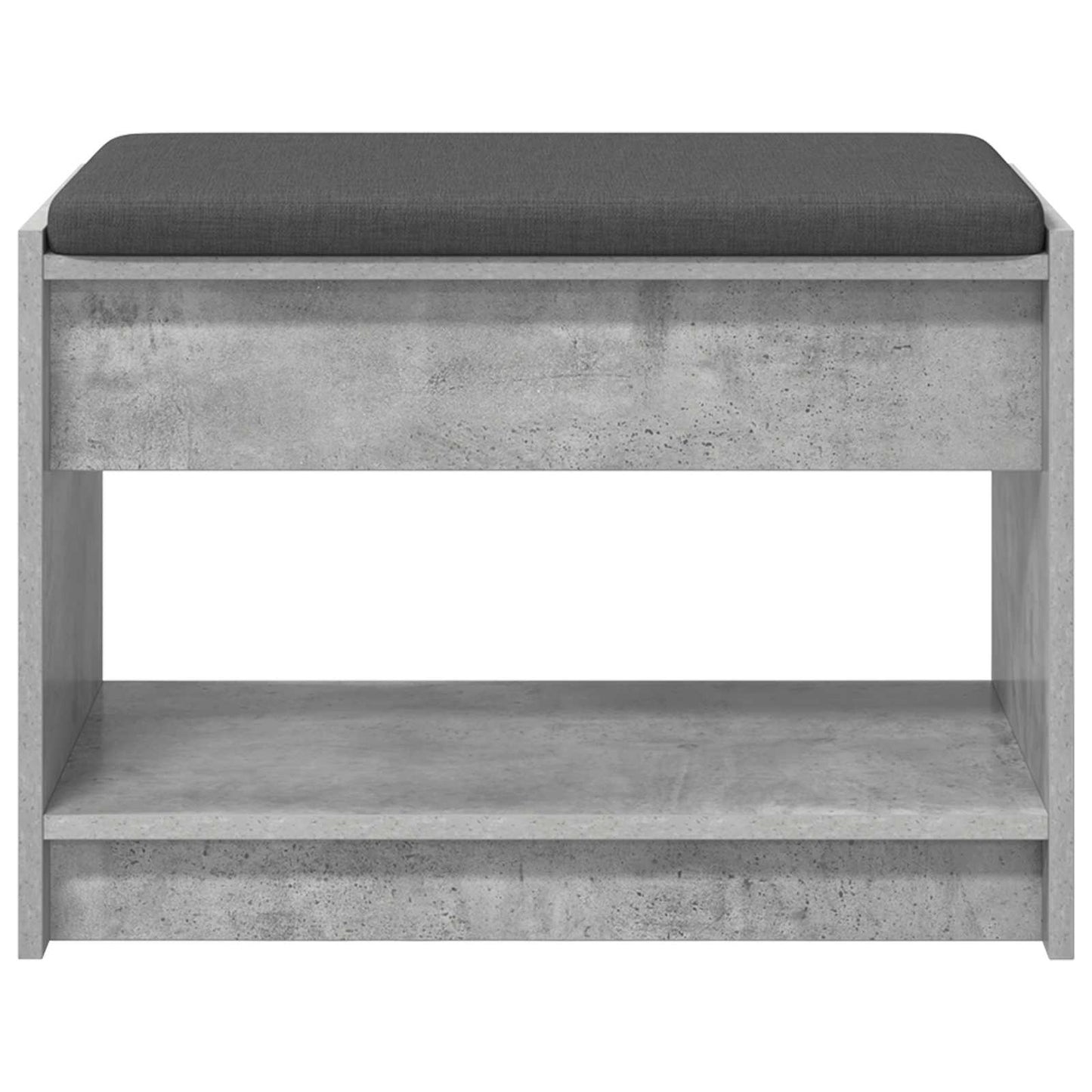 Halbank met kussen met plank Beton Grijs 63 x 38 x 45 cm