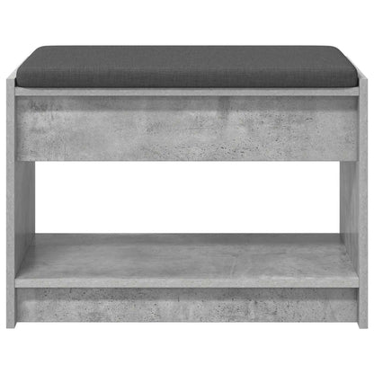 Halbank met kussen met plank Beton Grijs 63 x 38 x 45 cm
