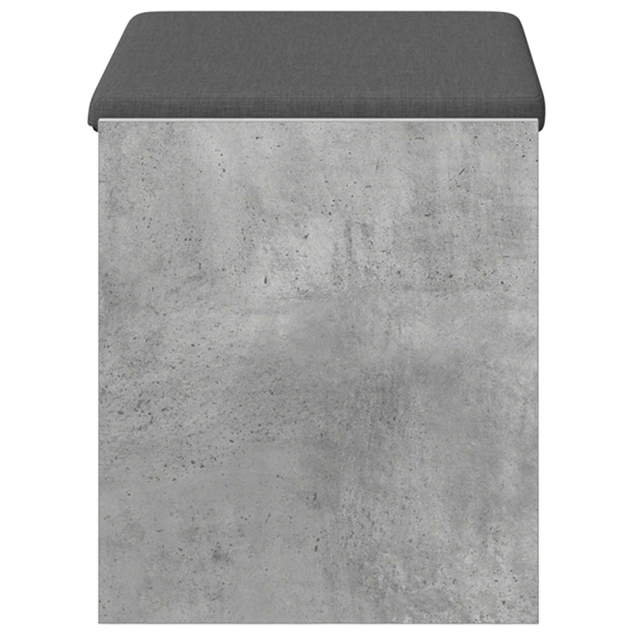 Halbank met kussen met plank Beton Grijs 63 x 38 x 45 cm