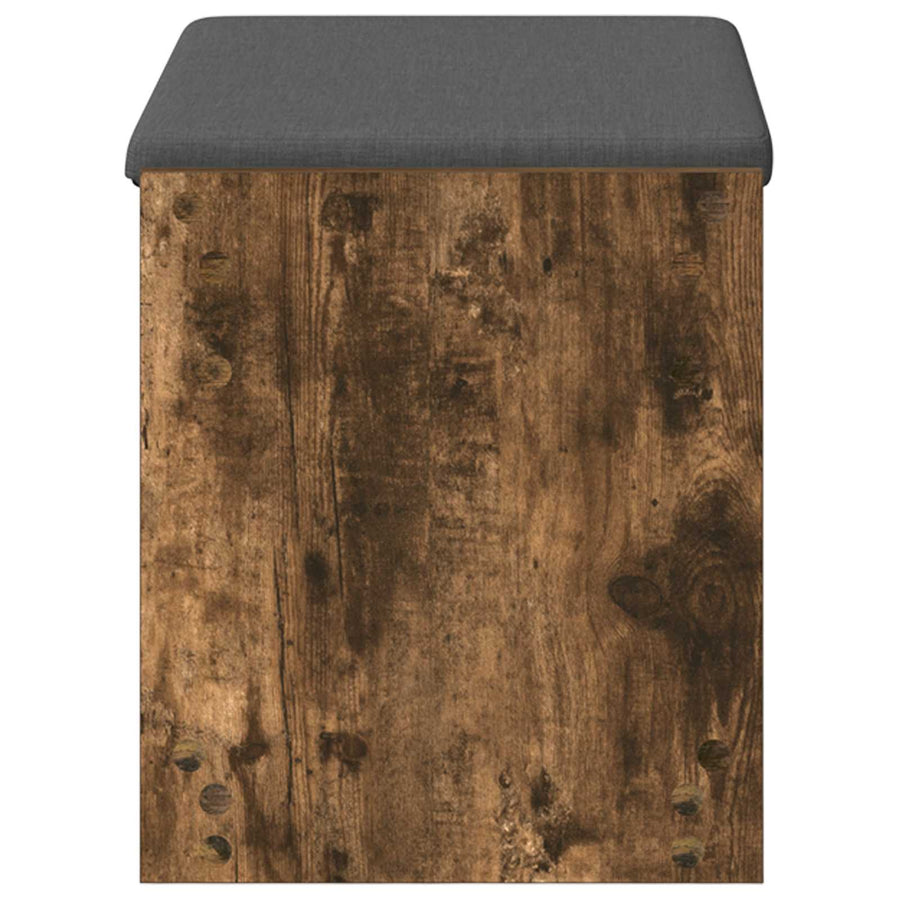Halbank met kussen met plank Gerookte Eik 63 x 38 x 45 cm