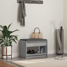 Halbank met kussen met plank Grijze Sonoma 63 x 38 x 45 cm
