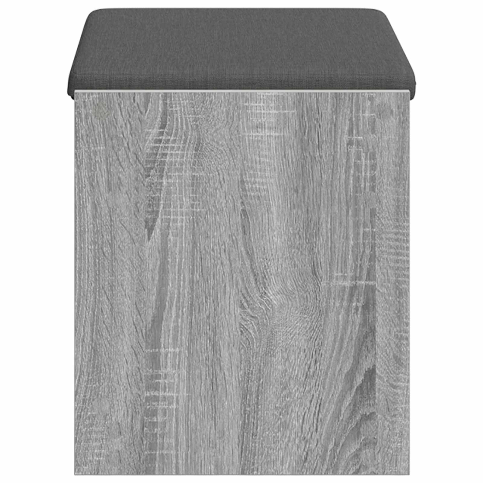 Halbank met kussen met plank Grijze Sonoma 63 x 38 x 45 cm