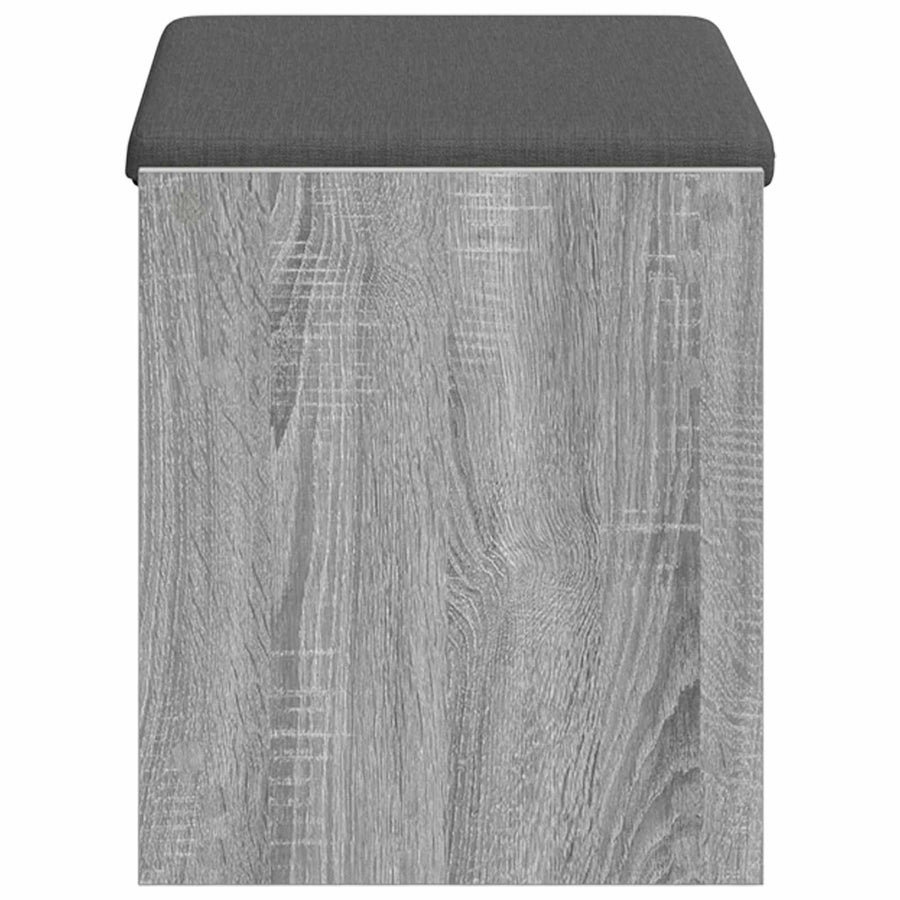 Halbank met kussen met plank Grijze Sonoma 63 x 38 x 45 cm