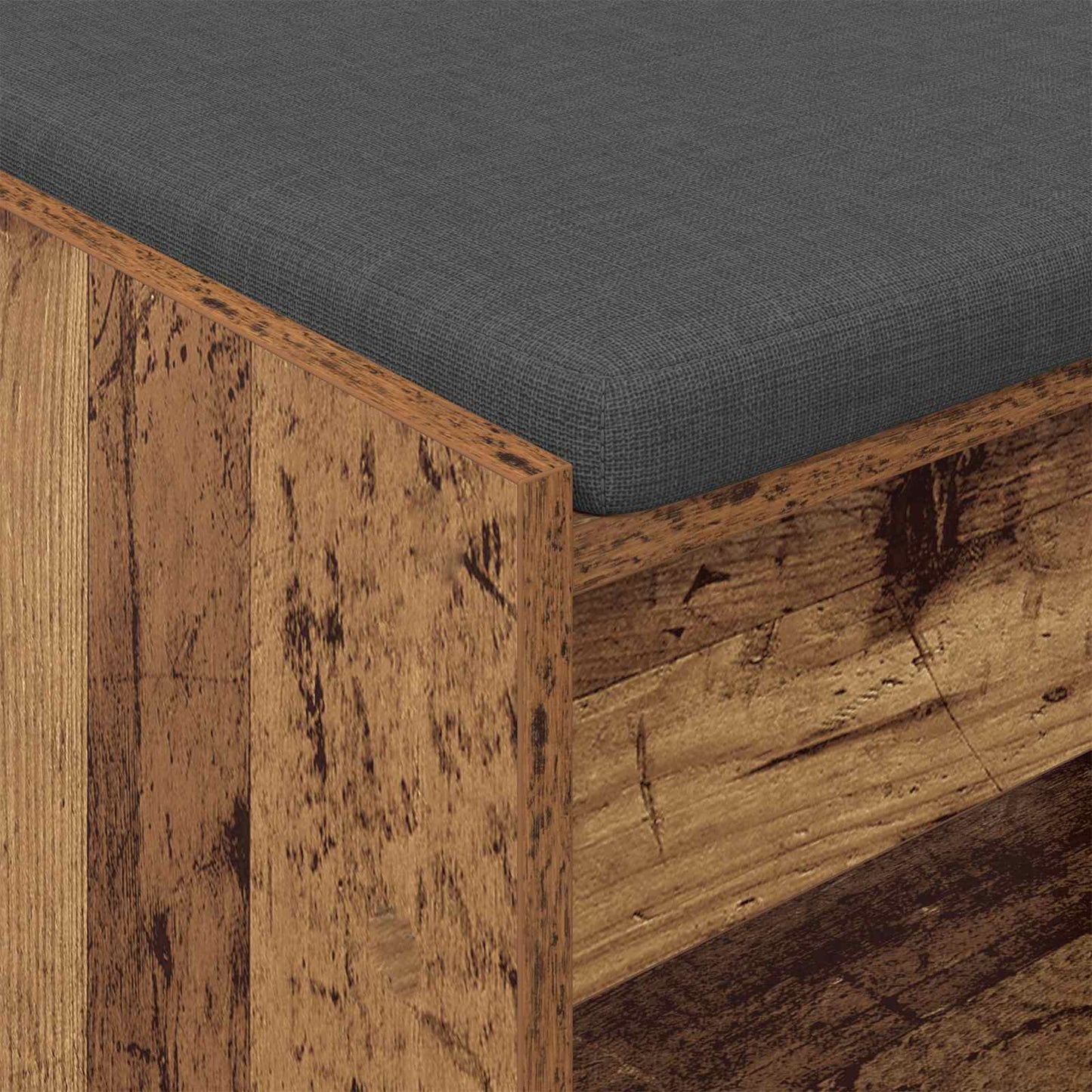 Halbank Oudhout 63 x 38 x 45 cm Geïndustrialiseerd hout en stof