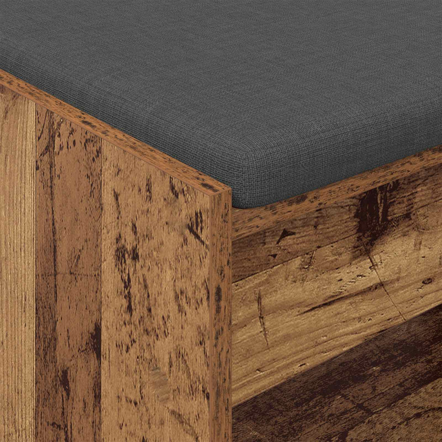 Halbank Oudhout 63 x 38 x 45 cm Geïndustrialiseerd hout en stof