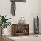Halbank 63x38x45 cm oudhout stof