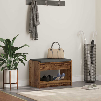 Halbank Oudhout 63 x 38 x 45 cm Geïndustrialiseerd hout en stof