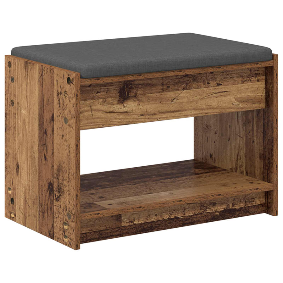 Halbank Oudhout 63 x 38 x 45 cm Geïndustrialiseerd hout en stof