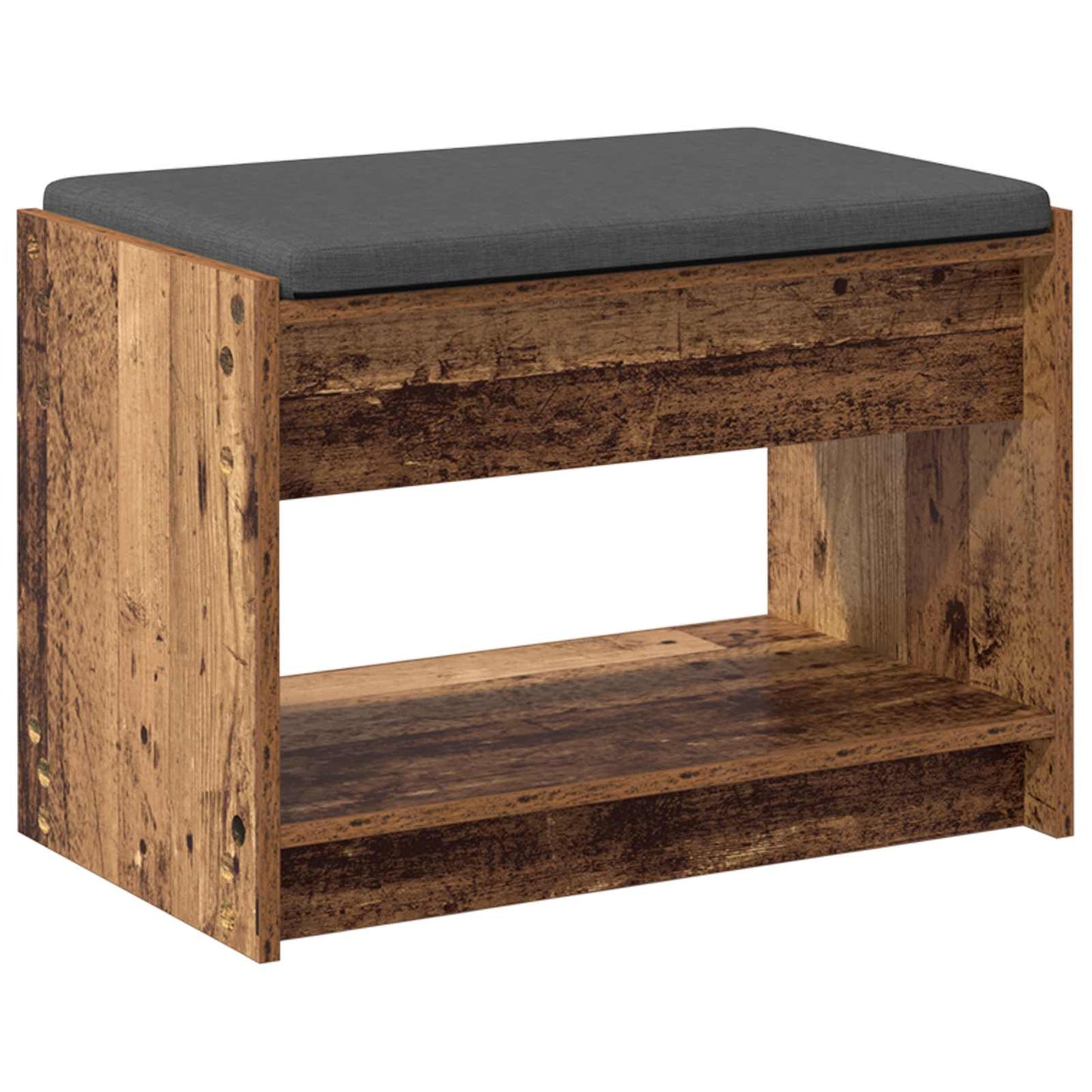 Halbank Oudhout 63 x 38 x 45 cm Geïndustrialiseerd hout en stof