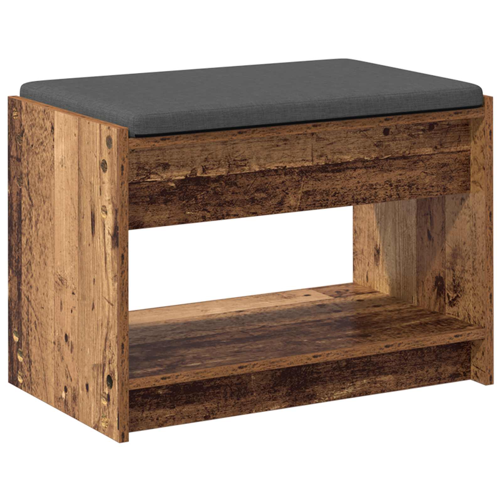 Halbank Oudhout 63 x 38 x 45 cm Geïndustrialiseerd hout en stof