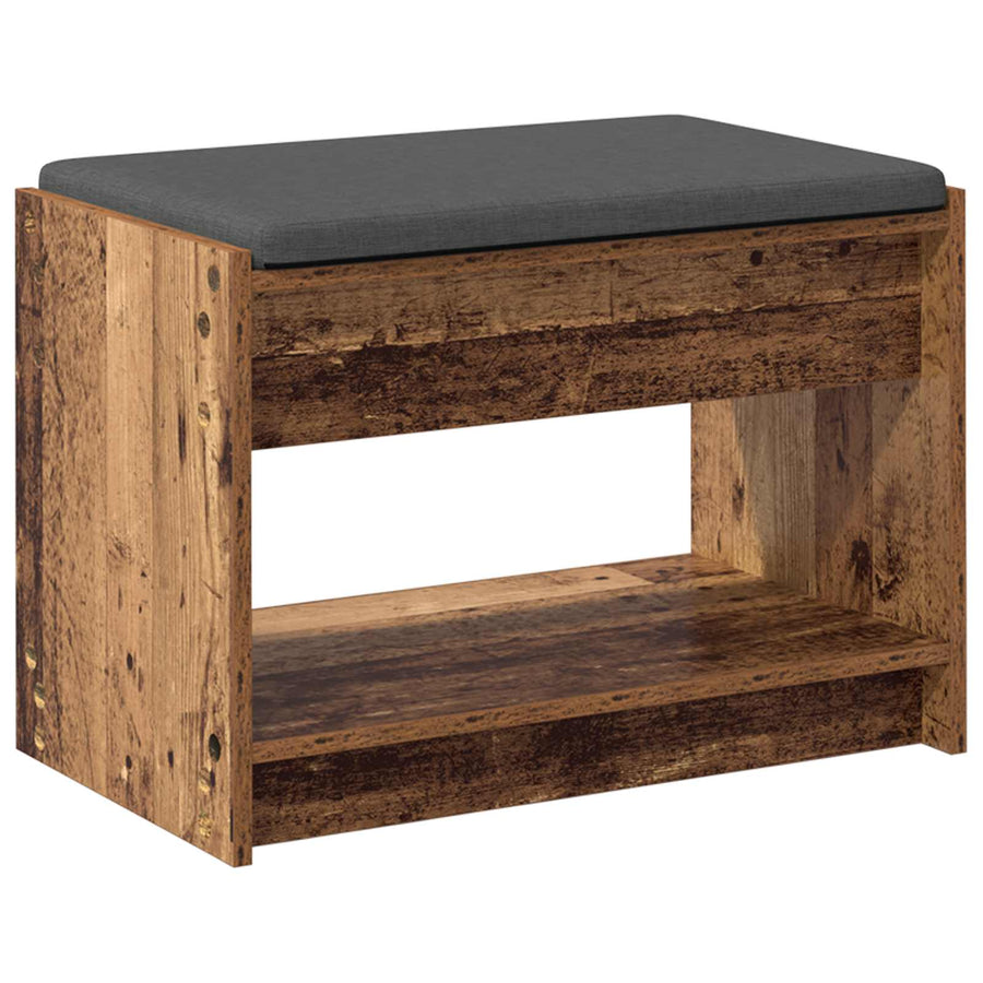 Halbank Oudhout 63 x 38 x 45 cm Geïndustrialiseerd hout en stof
