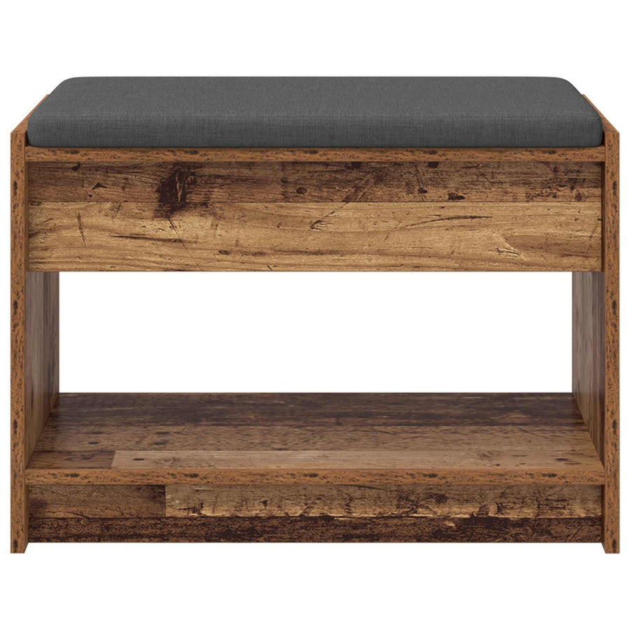Halbank Oudhout 63 x 38 x 45 cm Geïndustrialiseerd hout en stof