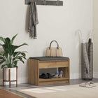 Halbank Artisan eik 63x38x45 cm met plank en kussen