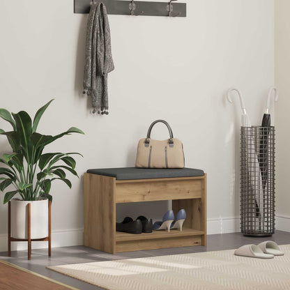 Halbank met kussen met plank Artisan Eik 63 x 38 x 45 cm