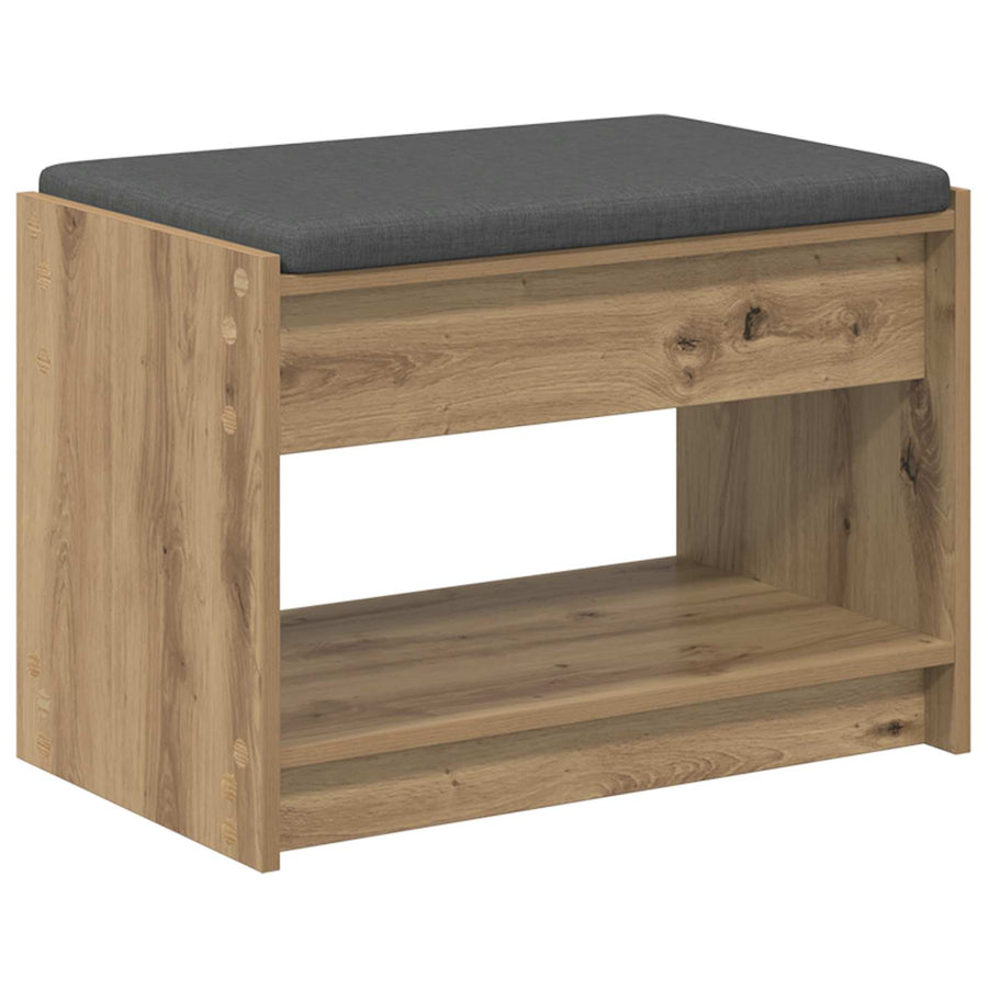 Halbank met kussen met plank Artisan Eik 63 x 38 x 45 cm