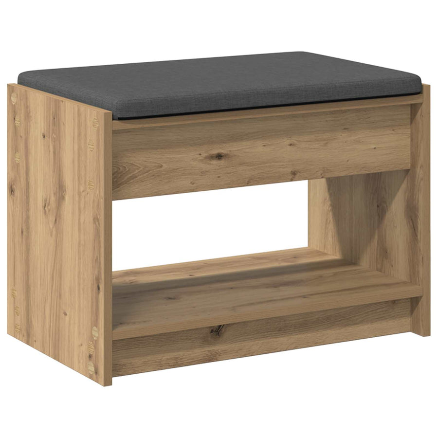 Halbank met kussen met plank Artisan Eik 63 x 38 x 45 cm