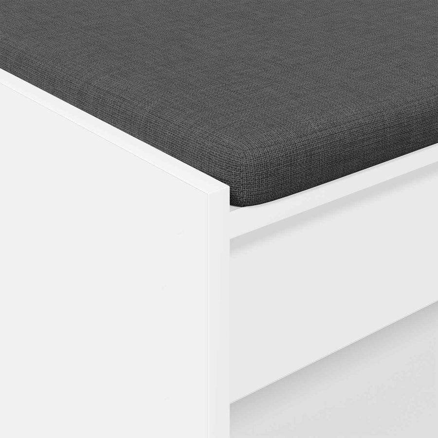 Halbank Wit 83 x 38 x 45 cm Geïndustrialiseerd hout en stof