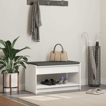 Halbank Wit 83 x 38 x 45 cm Geïndustrialiseerd hout en stof