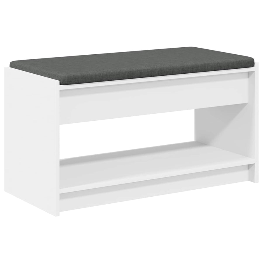 Halbank Wit 83 x 38 x 45 cm Geïndustrialiseerd hout en stof