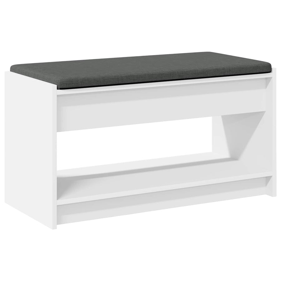 Halbank Wit 83 x 38 x 45 cm Geïndustrialiseerd hout en stof