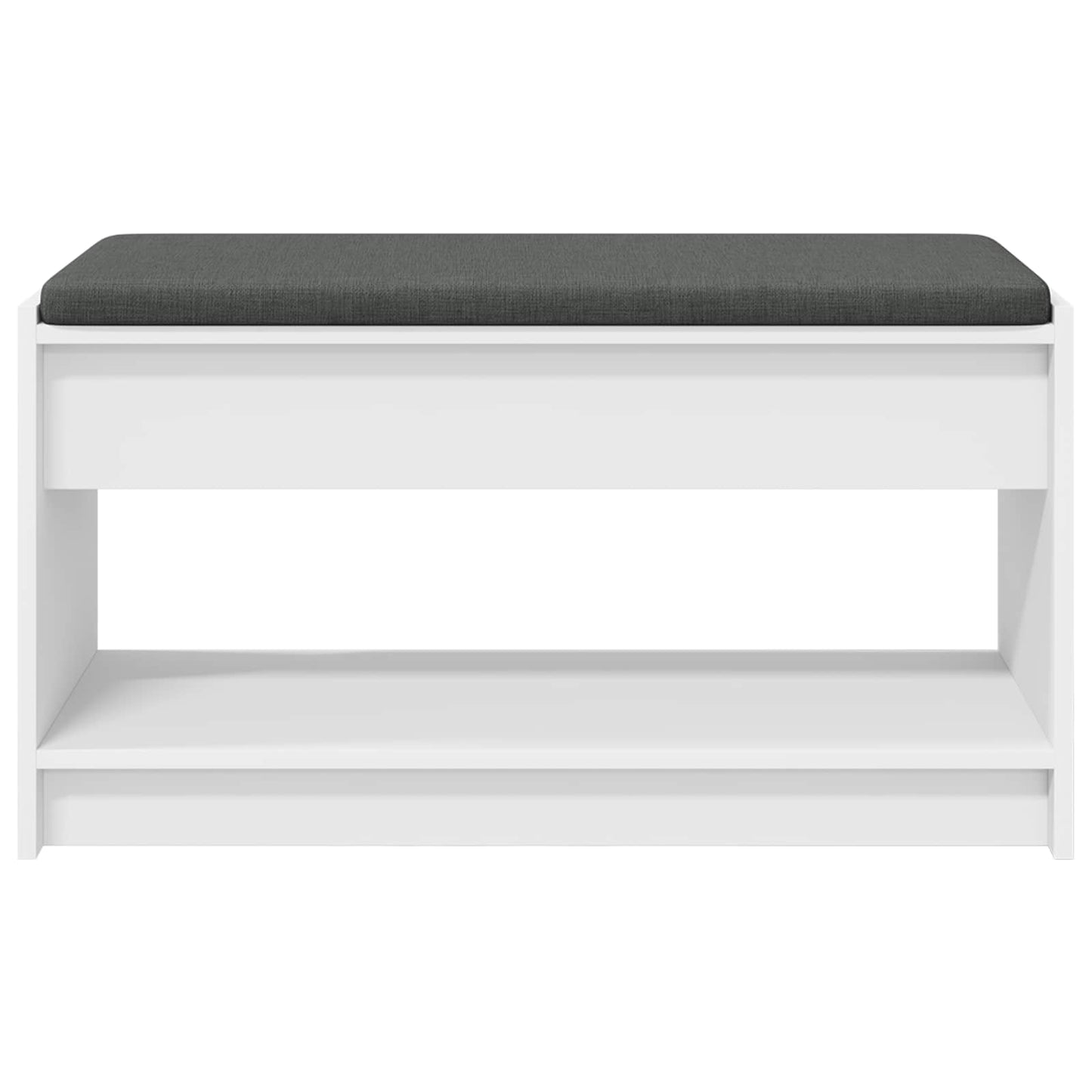 Halbank Wit 83 x 38 x 45 cm Geïndustrialiseerd hout en stof