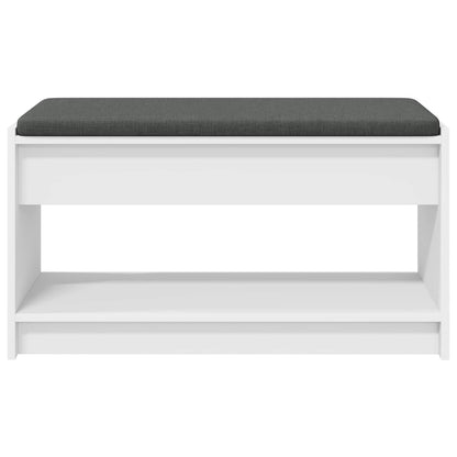 Halbank Wit 83 x 38 x 45 cm Geïndustrialiseerd hout en stof
