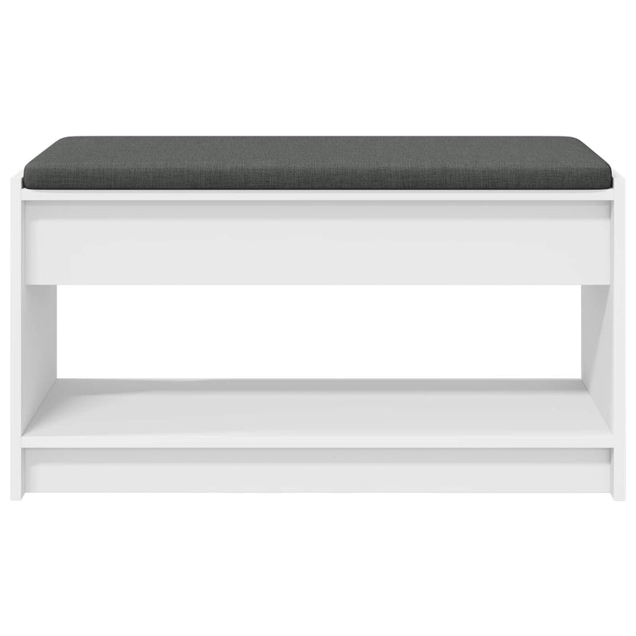 Halbank Wit 83 x 38 x 45 cm Geïndustrialiseerd hout en stof