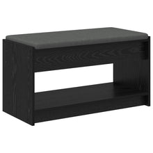 Halbank met kussen met plank Zwarte Eik 83 x 38 x 45 cm
