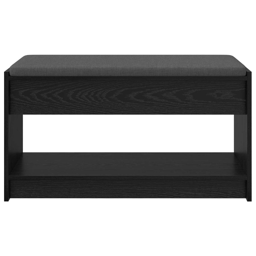 Halbank met kussen met plank Zwarte Eik 83 x 38 x 45 cm