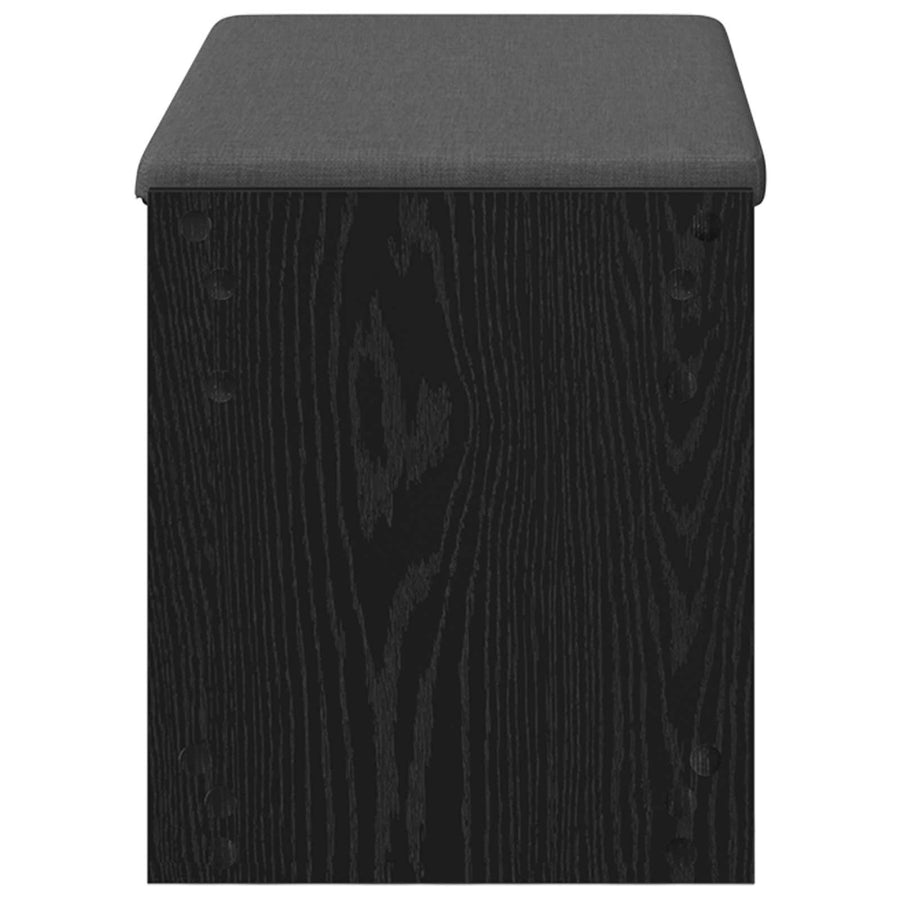 Halbank met kussen met plank Zwarte Eik 83 x 38 x 45 cm