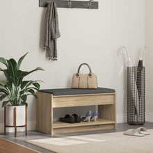 Halbank met kussen met plank Sonoma Eiken 83 x 38 x 45 cm