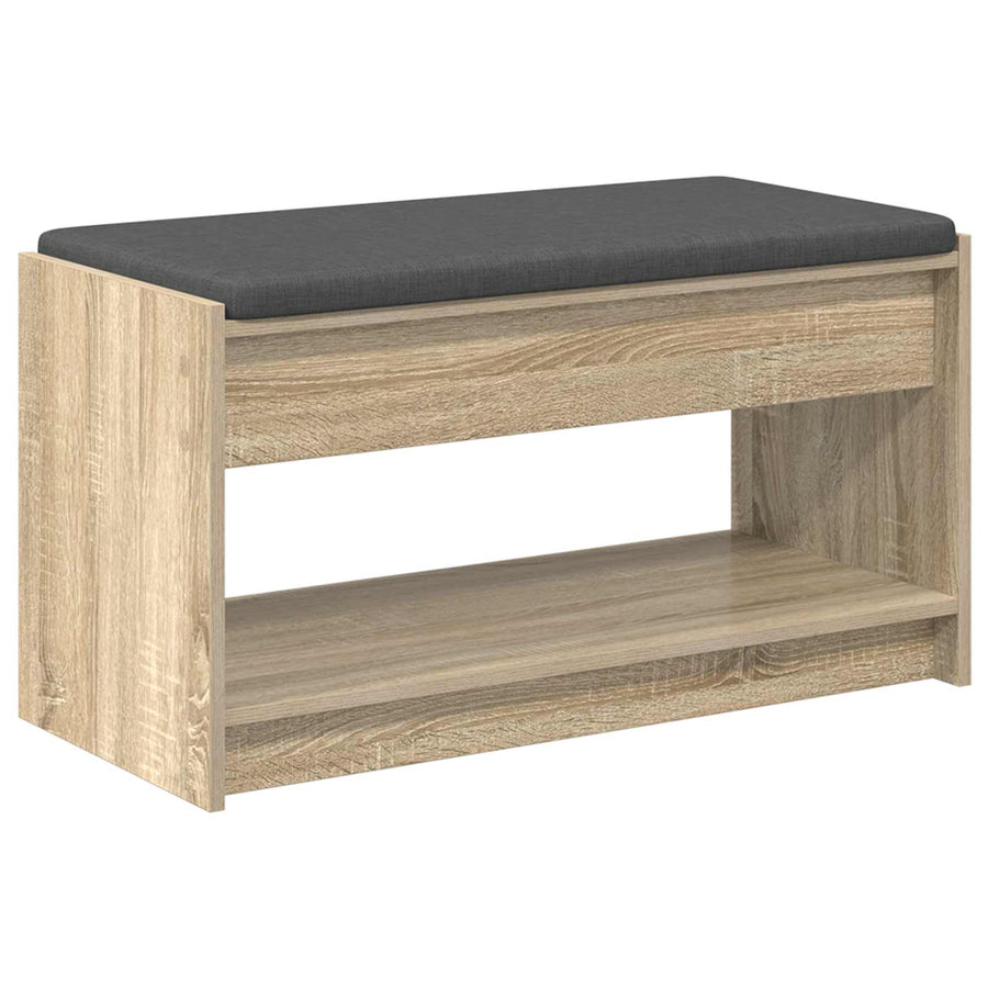 Halbank met kussen met plank Sonoma Eiken 83 x 38 x 45 cm