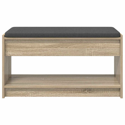 Halbank met kussen met plank Sonoma Eiken 83 x 38 x 45 cm