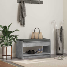 Halbank met kussen met plank Beton Grijs 83 x 38 x 45 cm