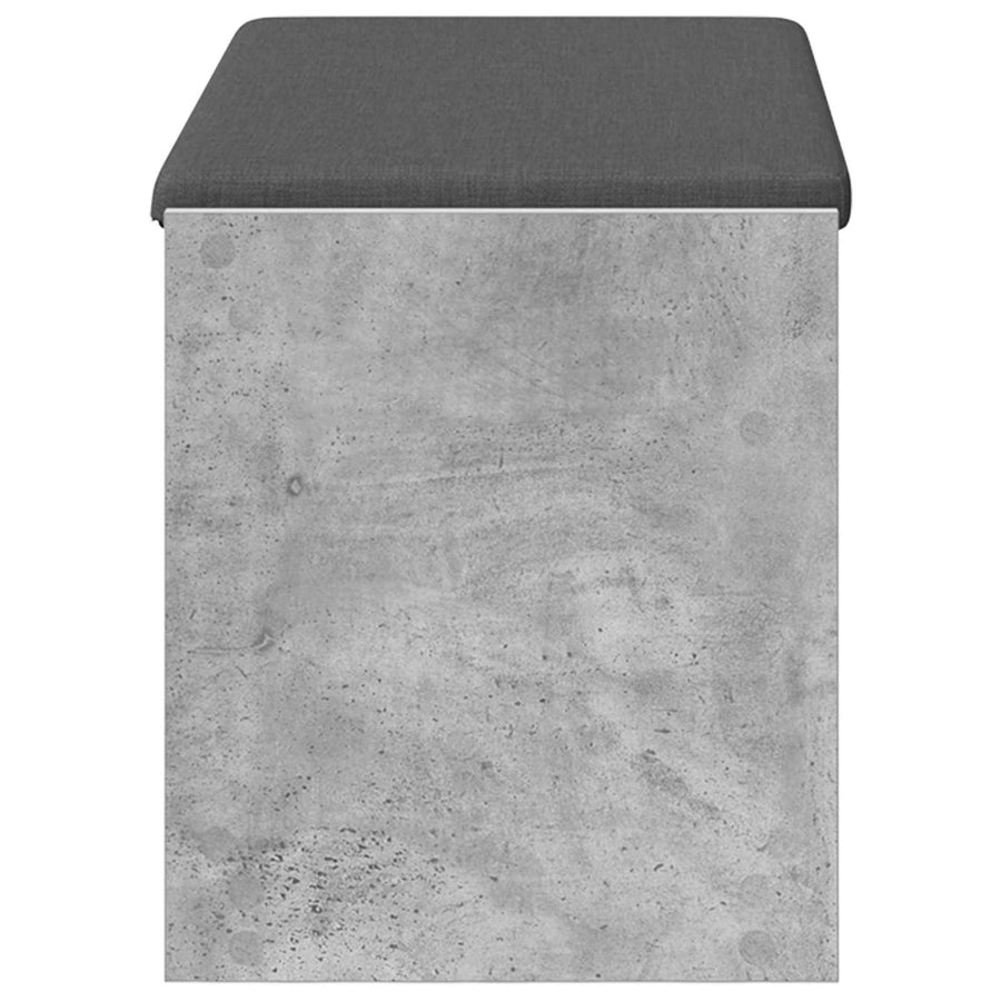 Halbank met kussen met plank Beton Grijs 83 x 38 x 45 cm