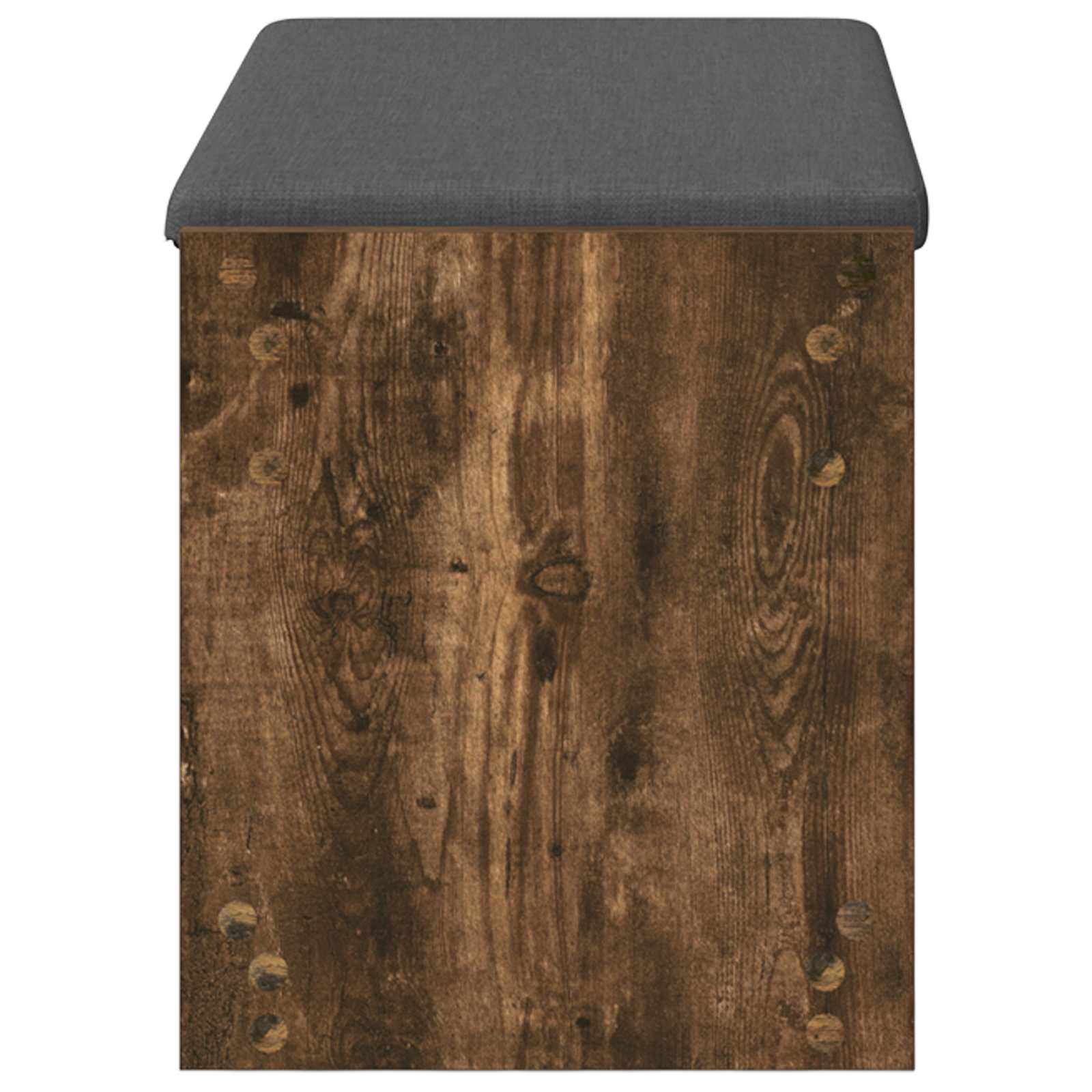 Halbank met kussen met plank Gerookte Eik 83 x 38 x 45 cm
