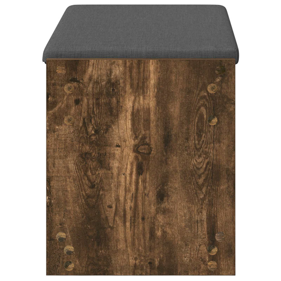 Halbank met kussen met plank Gerookte Eik 83 x 38 x 45 cm
