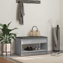 Halbank met kussen met plank Grijze Sonoma 83 x 38 x 45 cm