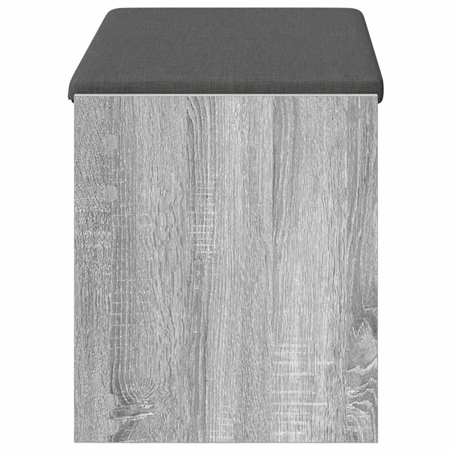 Halbank met kussen met plank Grijze Sonoma 83 x 38 x 45 cm