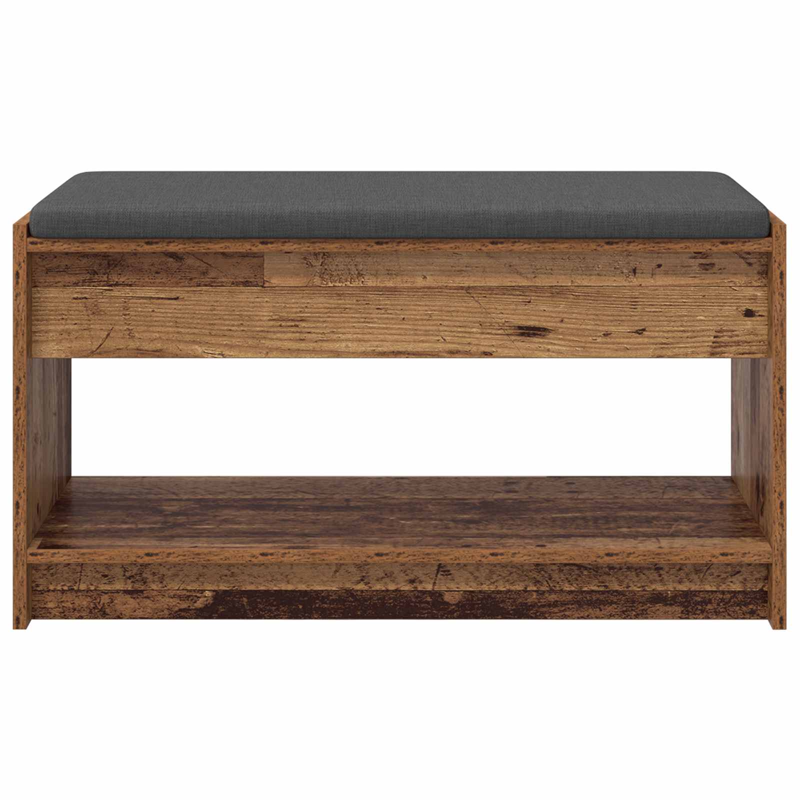 Halbank Oudhout 83 x 38 x 45 cm Geïndustrialiseerd hout en stof