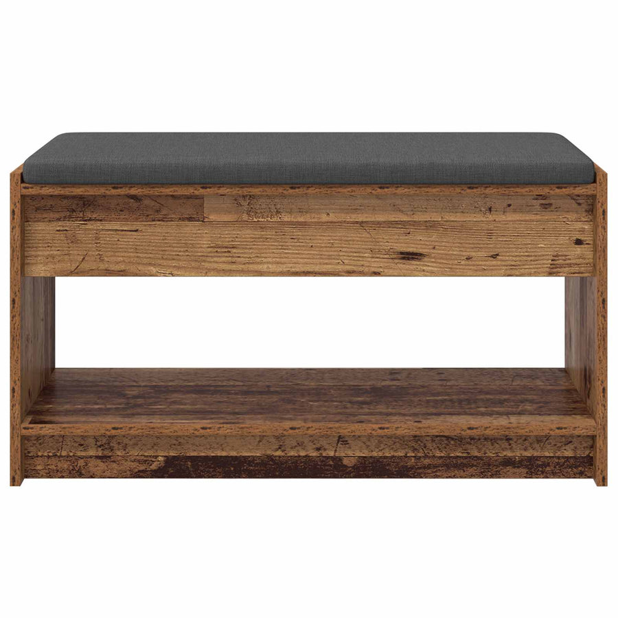 Halbank Oudhout 83 x 38 x 45 cm Geïndustrialiseerd hout en stof