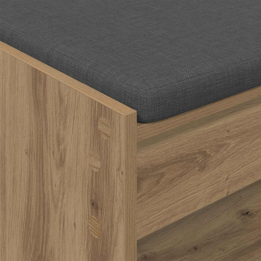 Halbank met kussen met plank Artisan Eik 83 x 38 x 45 cm