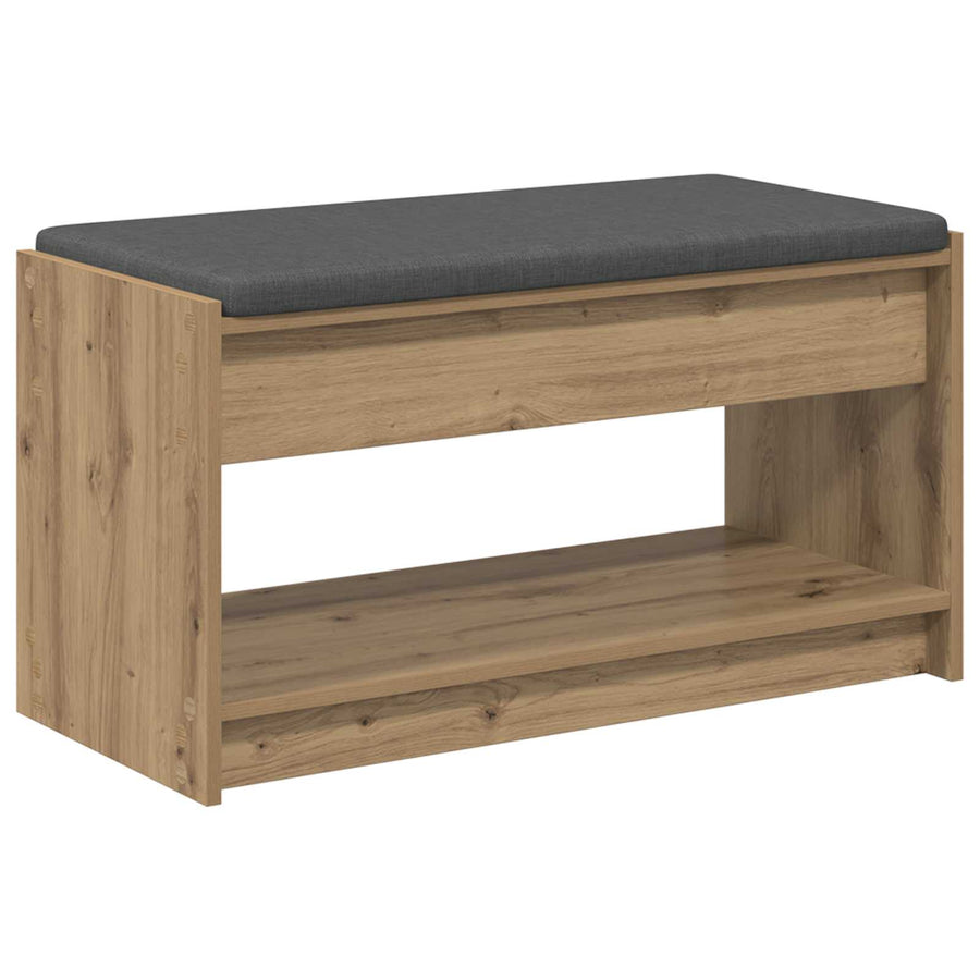 Halbank met kussen met plank Artisan Eik 83 x 38 x 45 cm