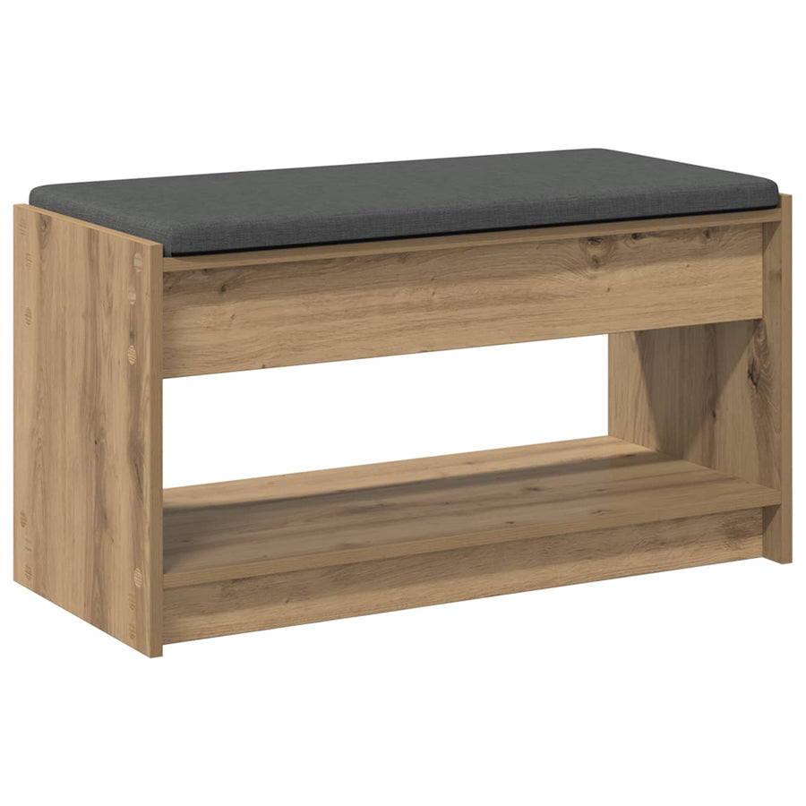 Halbank met kussen met plank Artisan Eik 83 x 38 x 45 cm