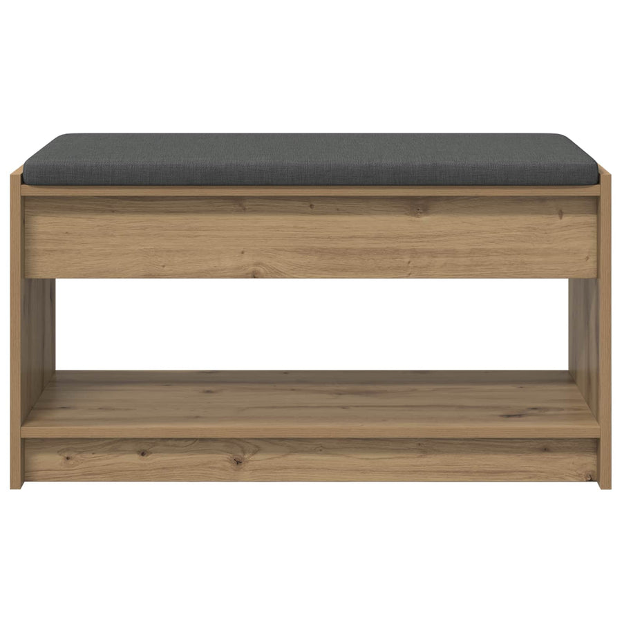Halbank met kussen met plank Artisan Eik 83 x 38 x 45 cm