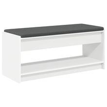 Halbank met kussen met plank met opslag Wit 100 x 38 x 46 cm