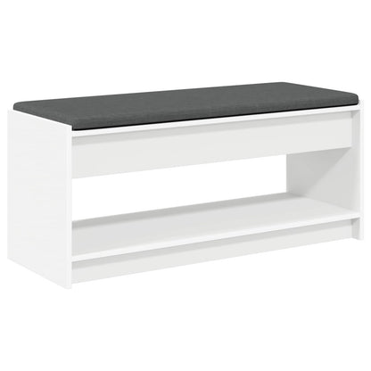 Halbank met kussen met plank met opslag Wit 100 x 38 x 46 cm