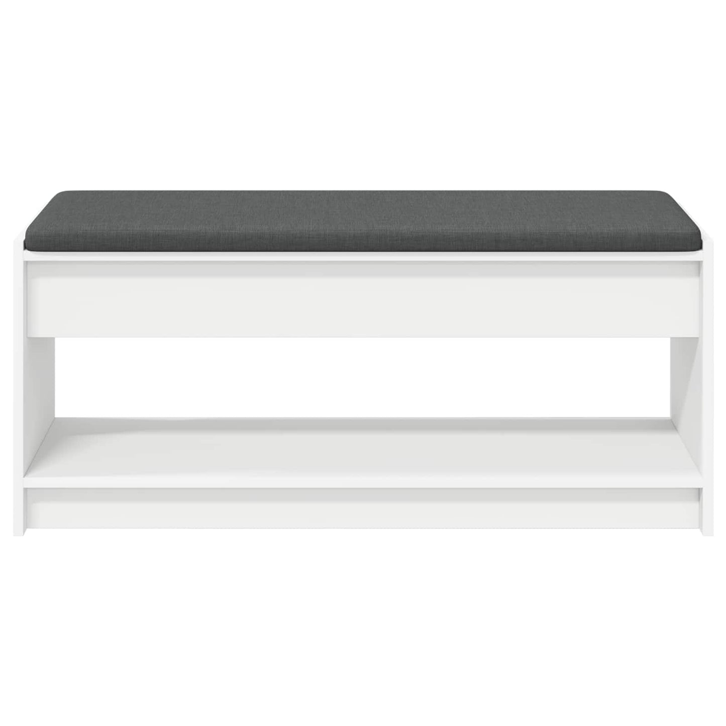 Halbank met kussen met plank met opslag Wit 100 x 38 x 46 cm