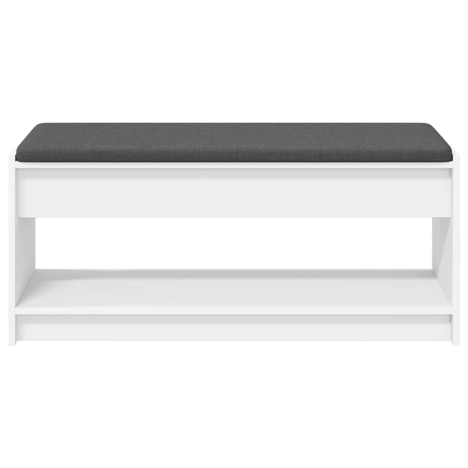 Halbank met kussen met plank met opslag Wit 100 x 38 x 46 cm